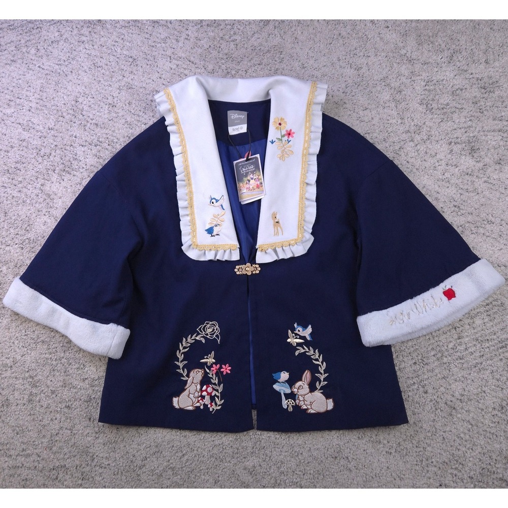 Disney SNBL Jacket Girls Medium Snow White Coat Cardigan Collared Embroidered